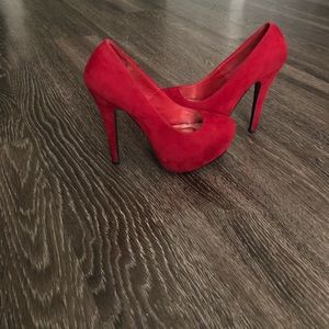 Red Closed Toe Heels